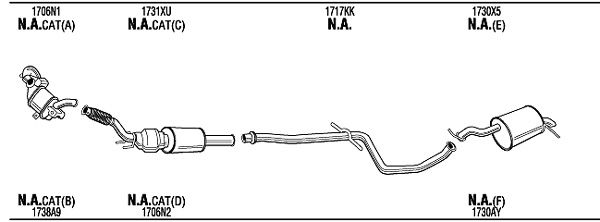 Układ wydechowy WALKER CIK024502A