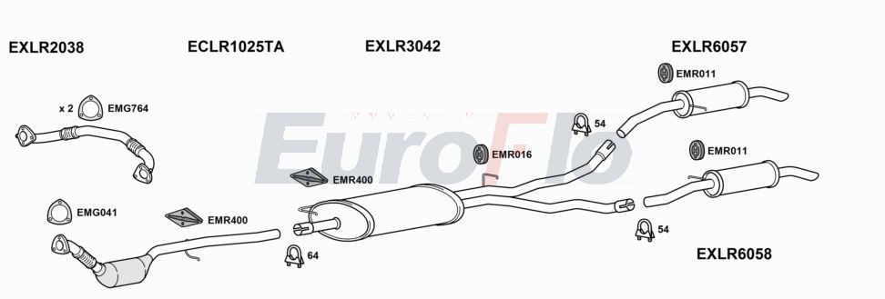 Układ wydechowy EUROFLO LRDIS27D3001A00