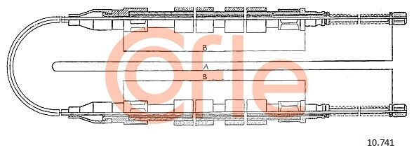 Cięgło, hamulec postojowy COFLE 10.741