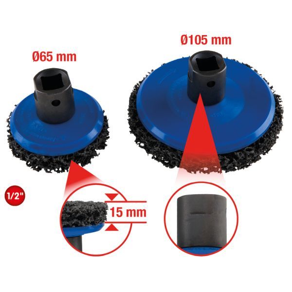 Set discuri de șlefuit, dispozitiv de șlefuit butuc roată KS TOOLS 100.4035