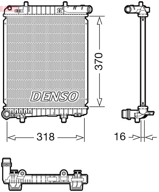 Chłodnica, układ chłodzenia silnika DENSO DRM07062
