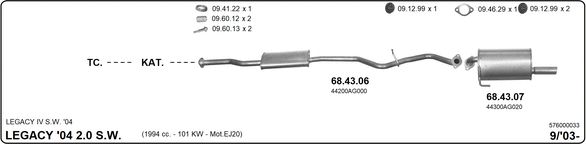 Układ wydechowy IMASAF 576000033