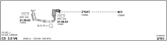 Układ wydechowy IMASAF 514000301