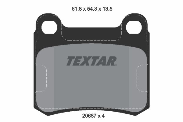 Sada brzdových platničiek kotúčovej brzdy TEXTAR 2068703