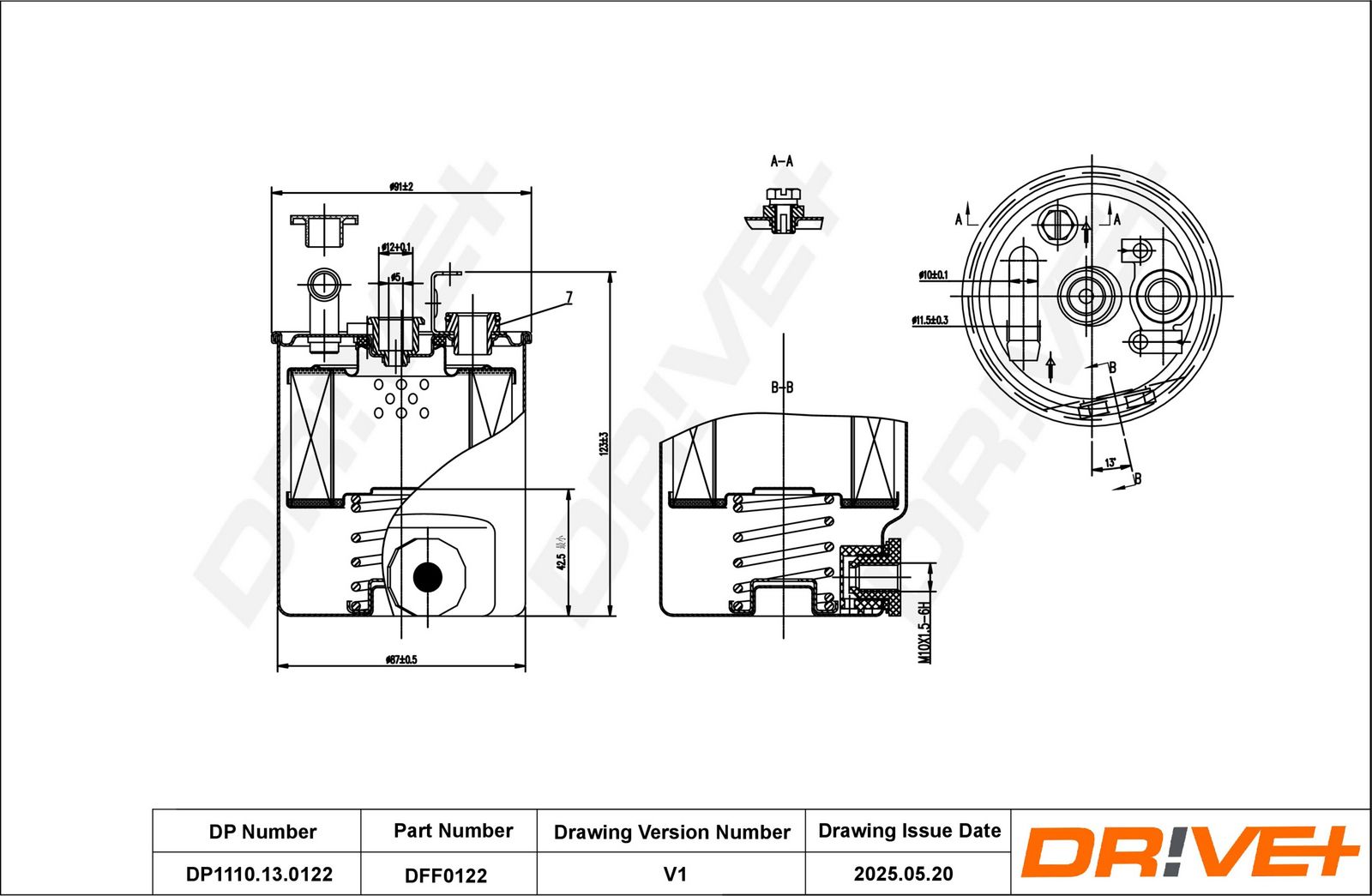 filtru combustibil Dr!ve+ DP1110.13.0122