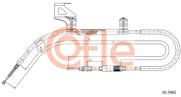 Cięgło, hamulec postojowy COFLE 92.10.7482