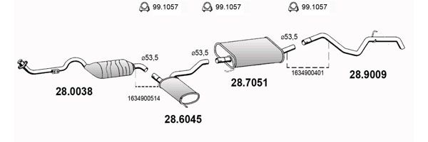 Układ wydechowy ASSO ART2867