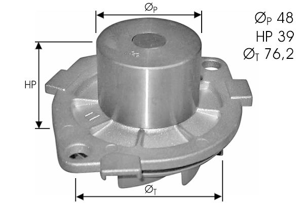 Pompe à eau, refroidissement du moteur