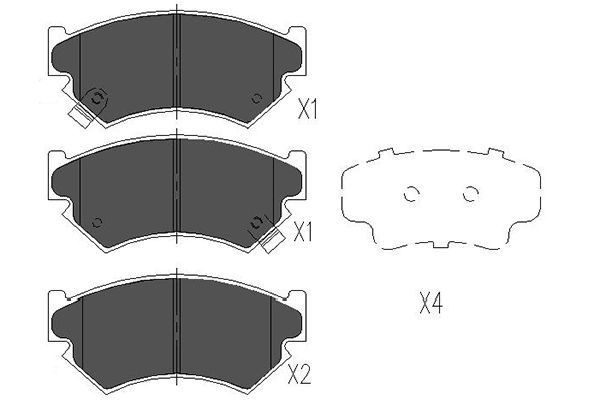 set placute frana,frana disc KAVO PARTS KBP-8011