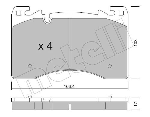 set placute frana,frana disc METELLI 22-1391-0