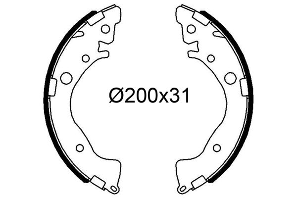 Zestaw szczęk hamulcowych VALEO 564277