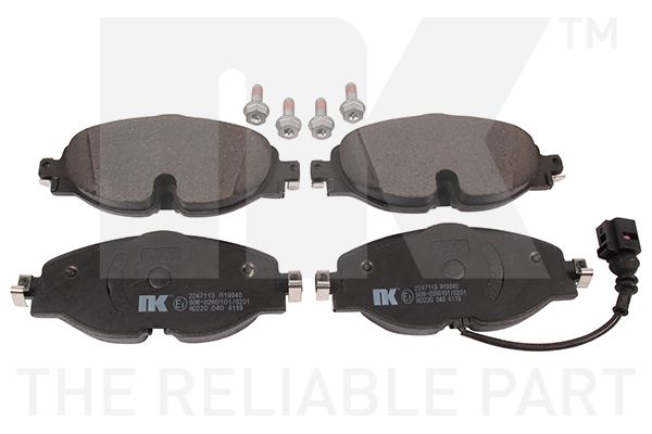 Zestaw klocków hamulcowych, hamulce tarczowe NK 2247113