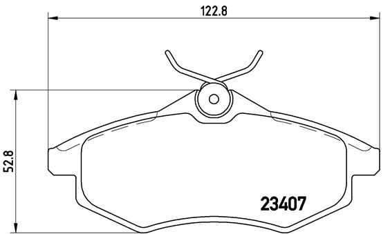 Zestaw klocków hamulcowych, hamulce tarczowe BREMBO P 61 074