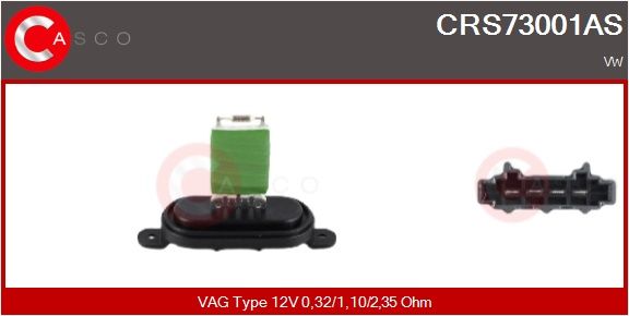 Odpor, vnitřní tlakový ventilátor CASCO CRS73001AS