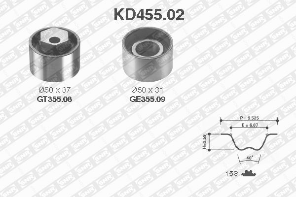 Zestaw paska rozrządu SNR KD455.02