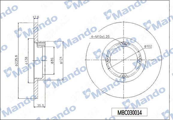 Disc frana MANDO MBC030014