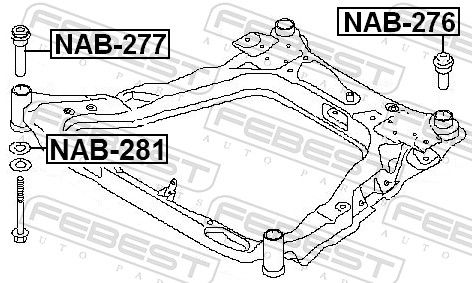 Levně Zavěšení, tělo nápravy FEBEST NAB-276