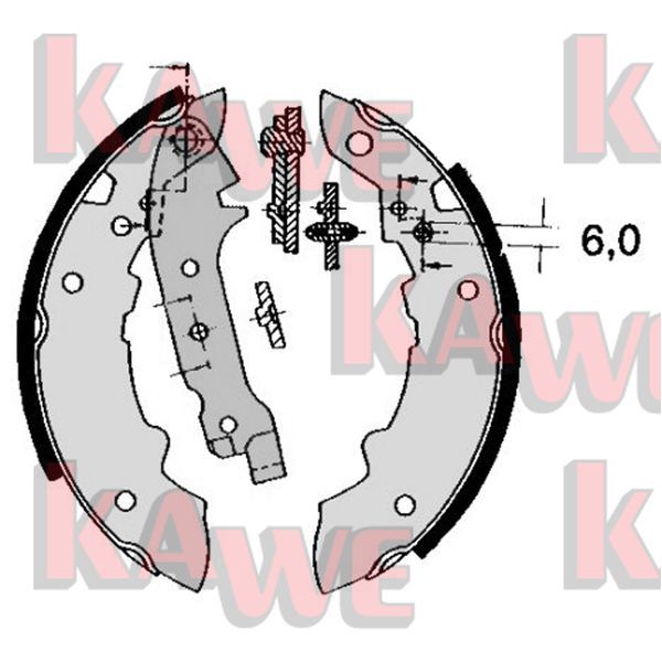 Zestaw szczęk hamulcowych KAWE 04470