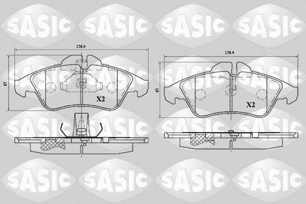 Zestaw klocków hamulcowych, hamulce tarczowe SASIC 6216067