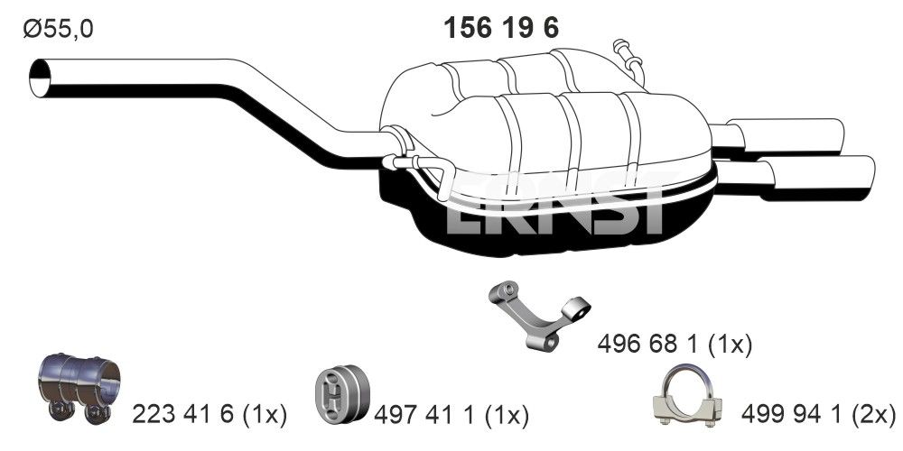 Toba esapament finala ERNST 156196