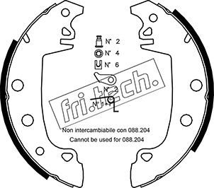 Zestaw szczęk hamulcowych FRI.TECH. 1079.187K