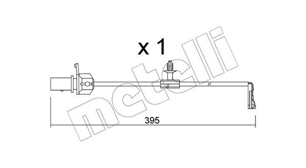 Styk ostrzegawczy, zużycie okładzin hamulcowych METELLI SU.346