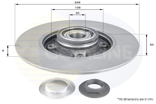 Tarcza hamulcowa COMLINE ADC3002
