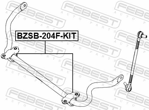 Levně Sada na opravy, uložení stabilizátoru FEBEST BZSB-204F-KIT