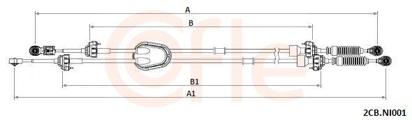 cablu,transmisie manuala COFLE 2CB.NI001