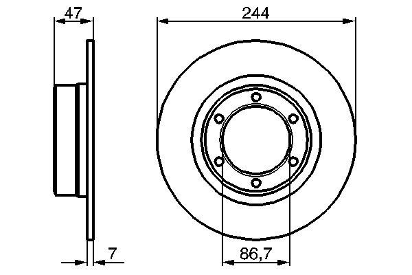 Disc frana BOSCH 0 986 478 050