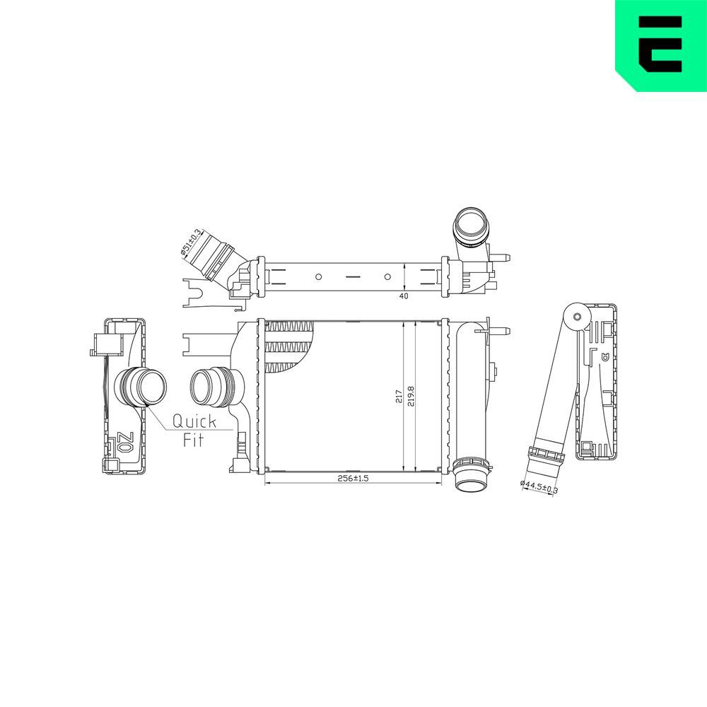 Intercooler, compresor ERA 672048