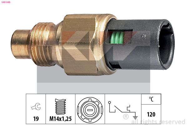 Włącznik temperaturowy, kontrolka płynu chłodzącego KW 540 048