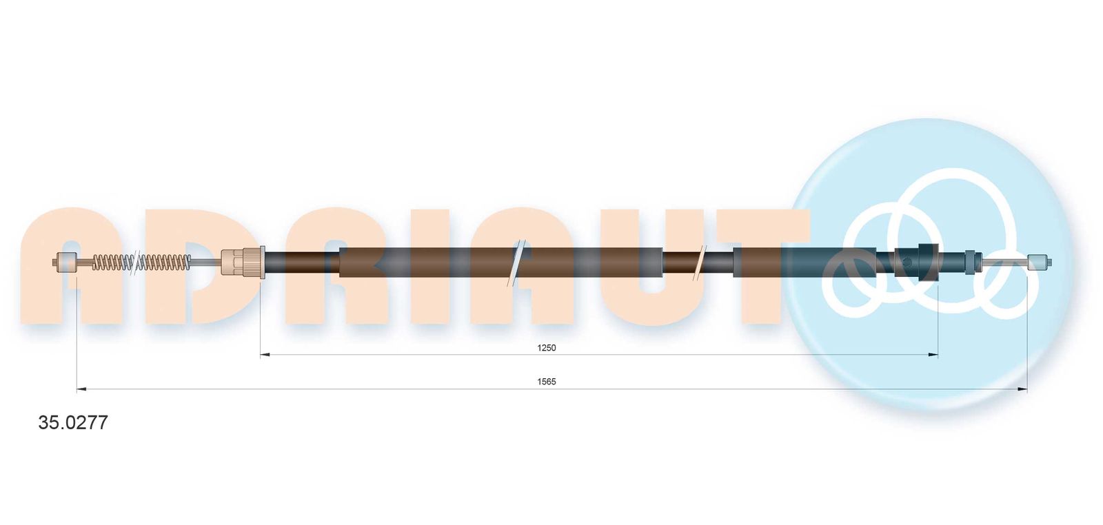 Cablu, frana de parcare ADRIAUTO 35.0277