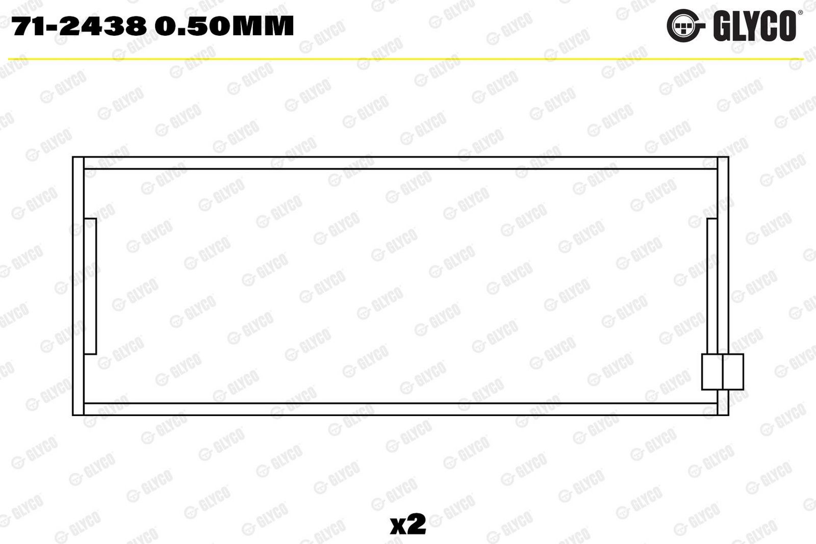 Cuzinet bielă GLYCO 71-2438 0.50mm