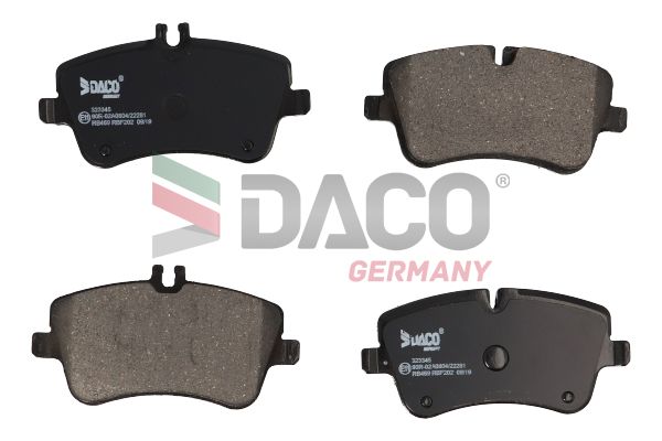 Zestaw klocków hamulcowych, hamulce tarczowe DACO GERMANY 323345
