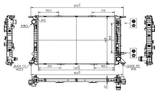 Radiator, racire motor MTR 13054625