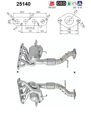 Katalizator AS PES12050XA