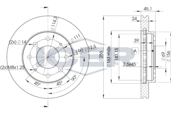 Tarcza hamulcowa ICER 78BD8107-2