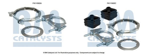 zestaw montażowy, filtr sadzy / filtr cząstek stałych BM CATALYSTS FK11502