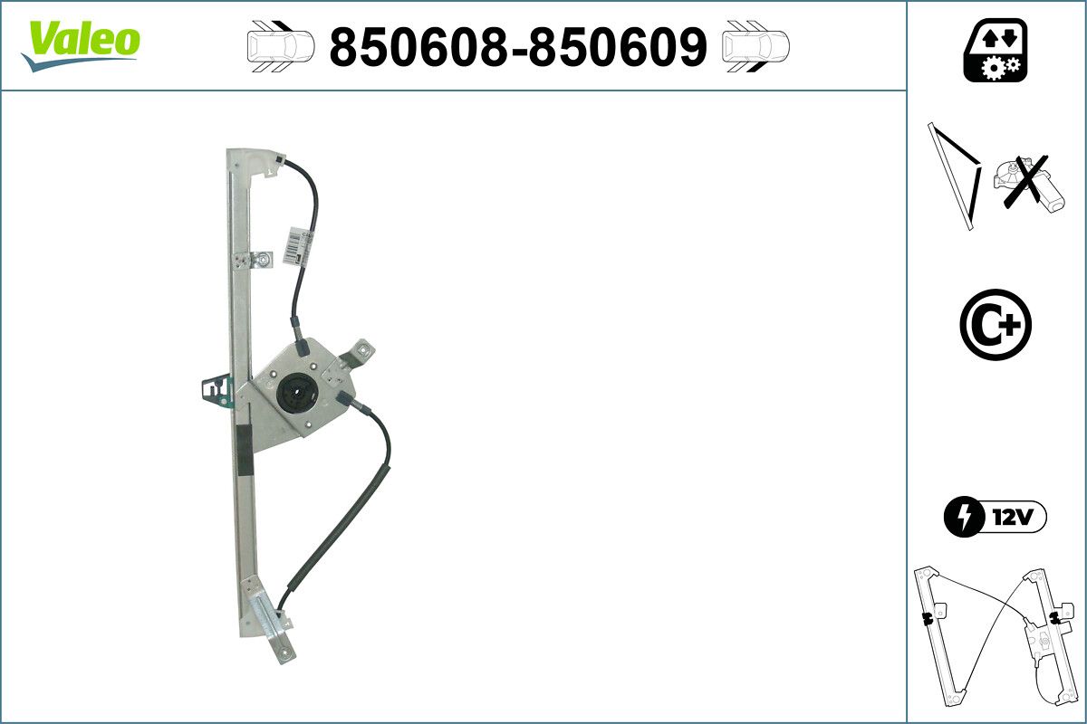 Mecanism actionare geam VALEO 850609