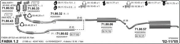Układ wydechowy IMASAF 575000004