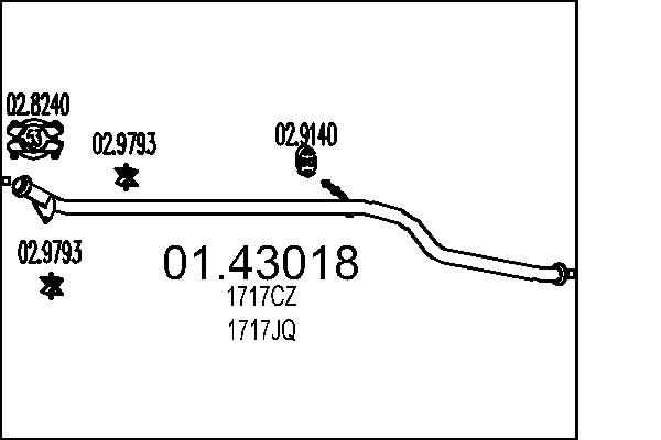 Rura wydechowa MTS 01.43018