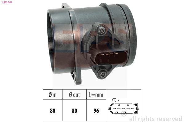 senzor debit aer EPS Made in Italy - OE Equivalent 1.991.567