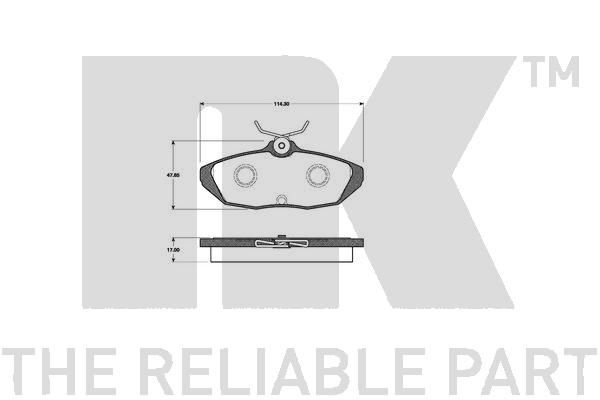 Zestaw klocków hamulcowych, hamulce tarczowe NK 222536