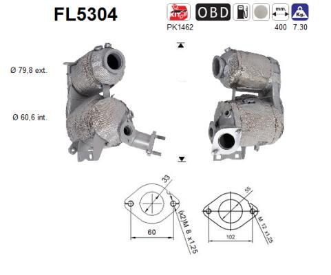 Filtr sadzy / filtr cząstek stałych, układ wydechowy AS 289C02U000
