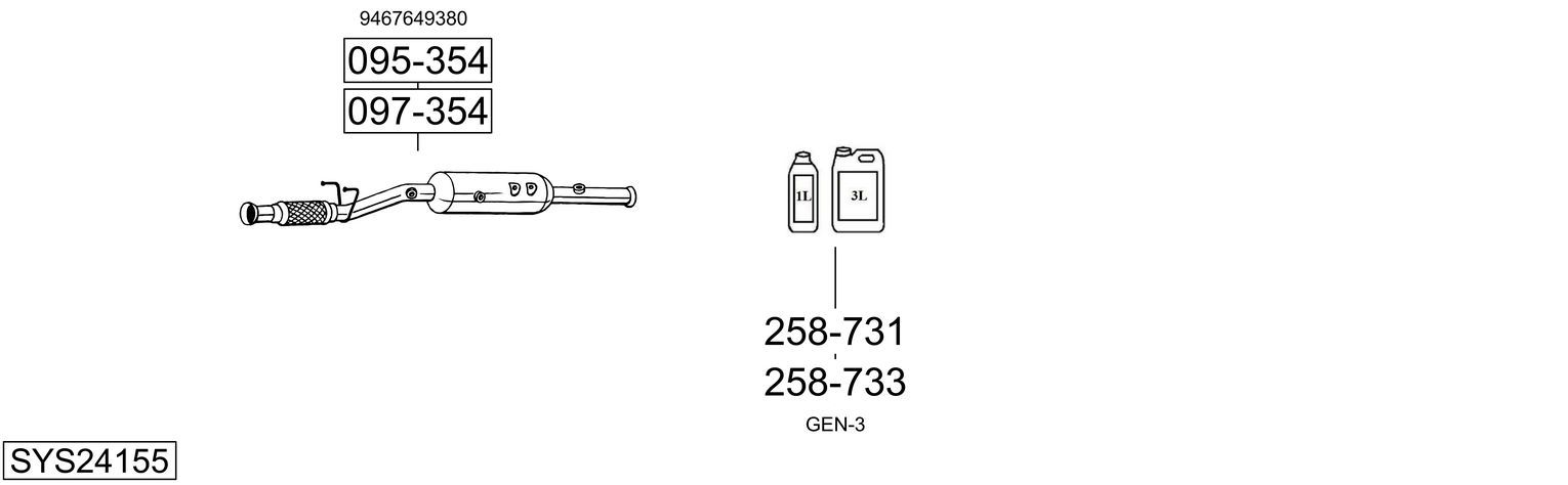 Układ wydechowy BOSAL SYS24155