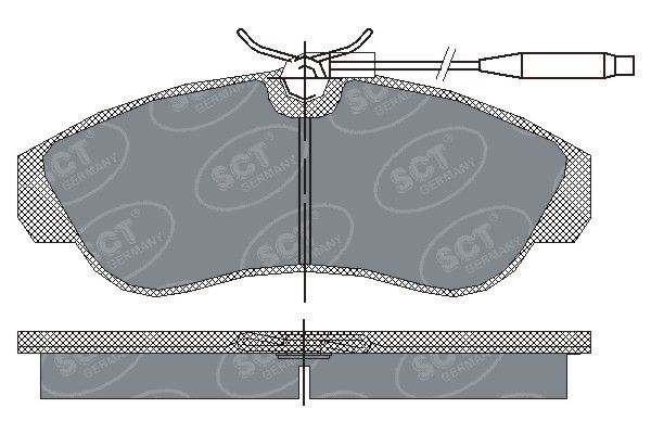 Zestaw klocków hamulcowych, hamulce tarczowe SCT - MANNOL SP 183 PR