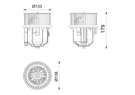 Wentylator wewnętrzny MAHLE AB429000P