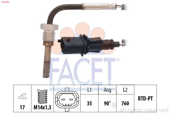 czujnik, temperatura spalin FACET 22.0161