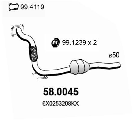 Katalizator ASSO 6X0253208KX